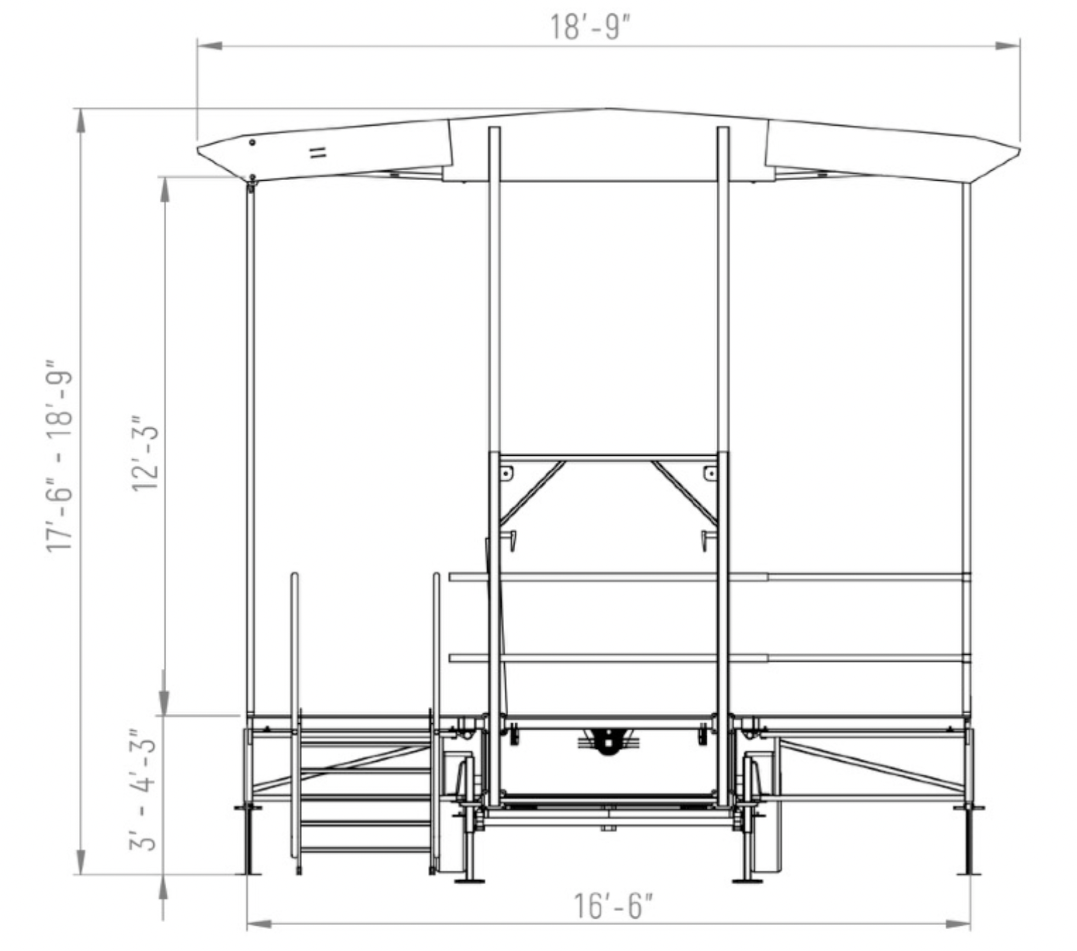 Mobile stage diagram dimensions