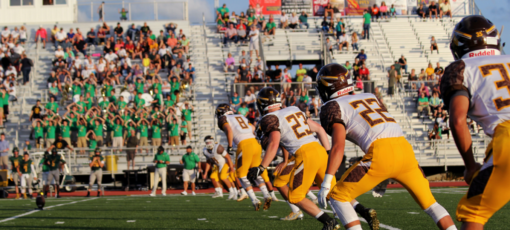 Scene from high school football game