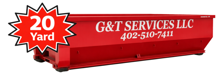 20 yard roll off dumpster rental in Omaha Nebraska for construction debris and home renovation projects